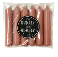 DINNER CANDLES | SHORT | BRIQUE | SET OF 6